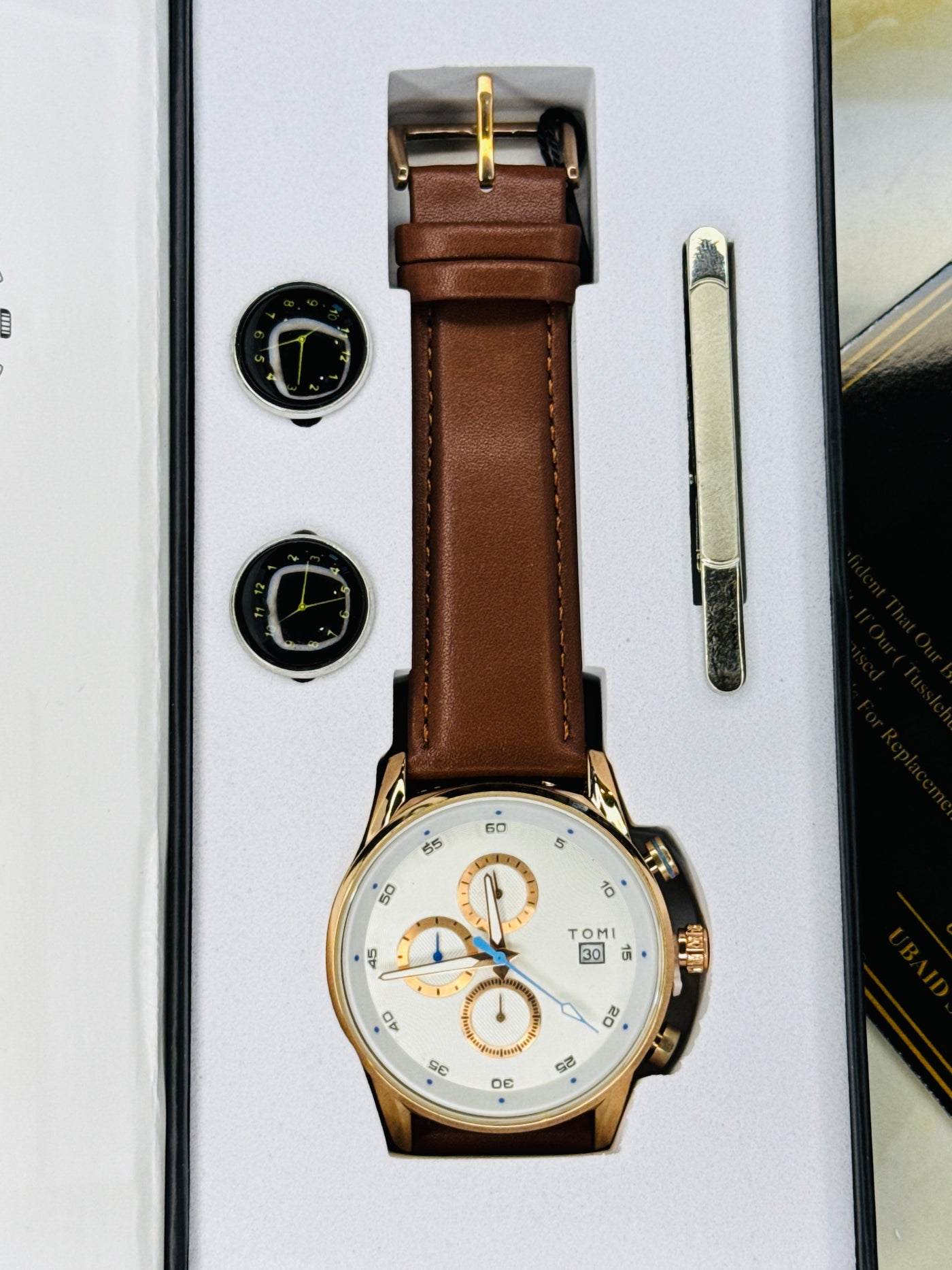 Tomi S6C Brown Rose Gold Gift Set Watch