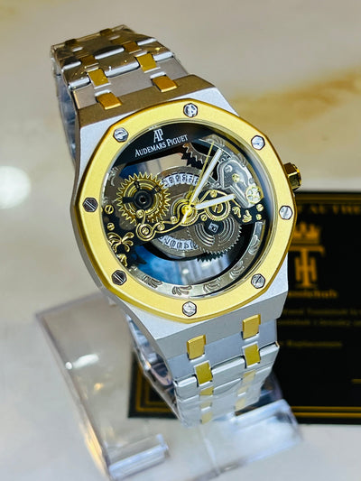 Two Tone Skeleton Chain Strap AP watch