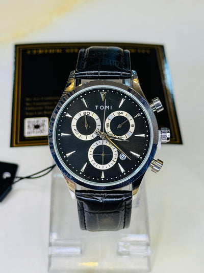 Tomi S6A Black Silver Gift Set Watch