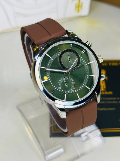 Brown Forest Polo Magnet Strap Watch