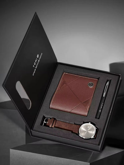 Tomi S8 Brown Silver Sleek Gift Set