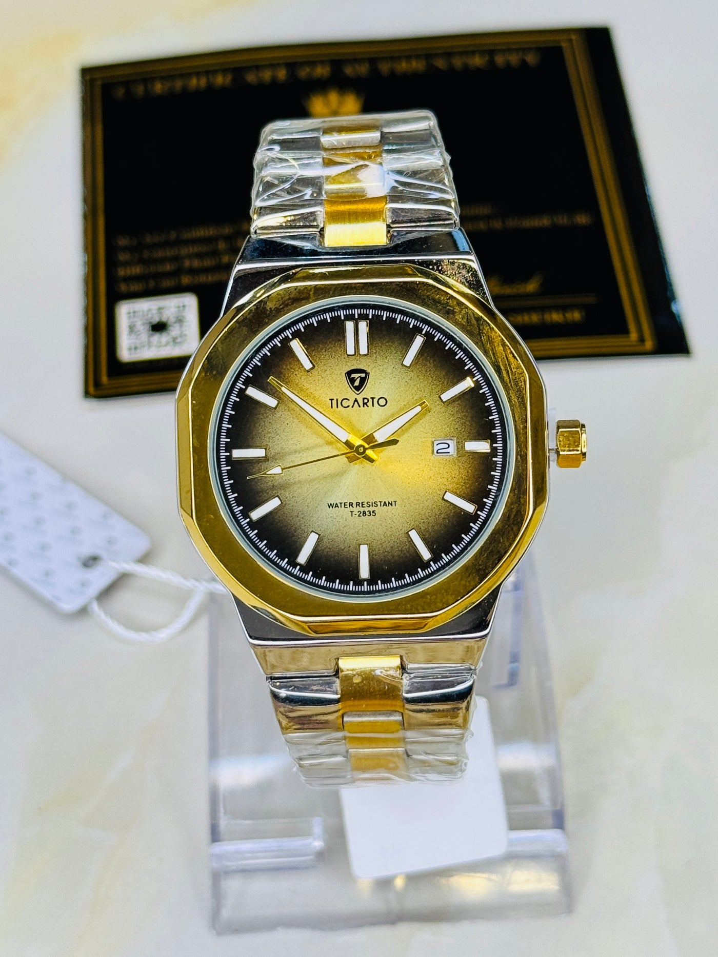 Two Tone Gold Dial Ticarto Nautilus Watch