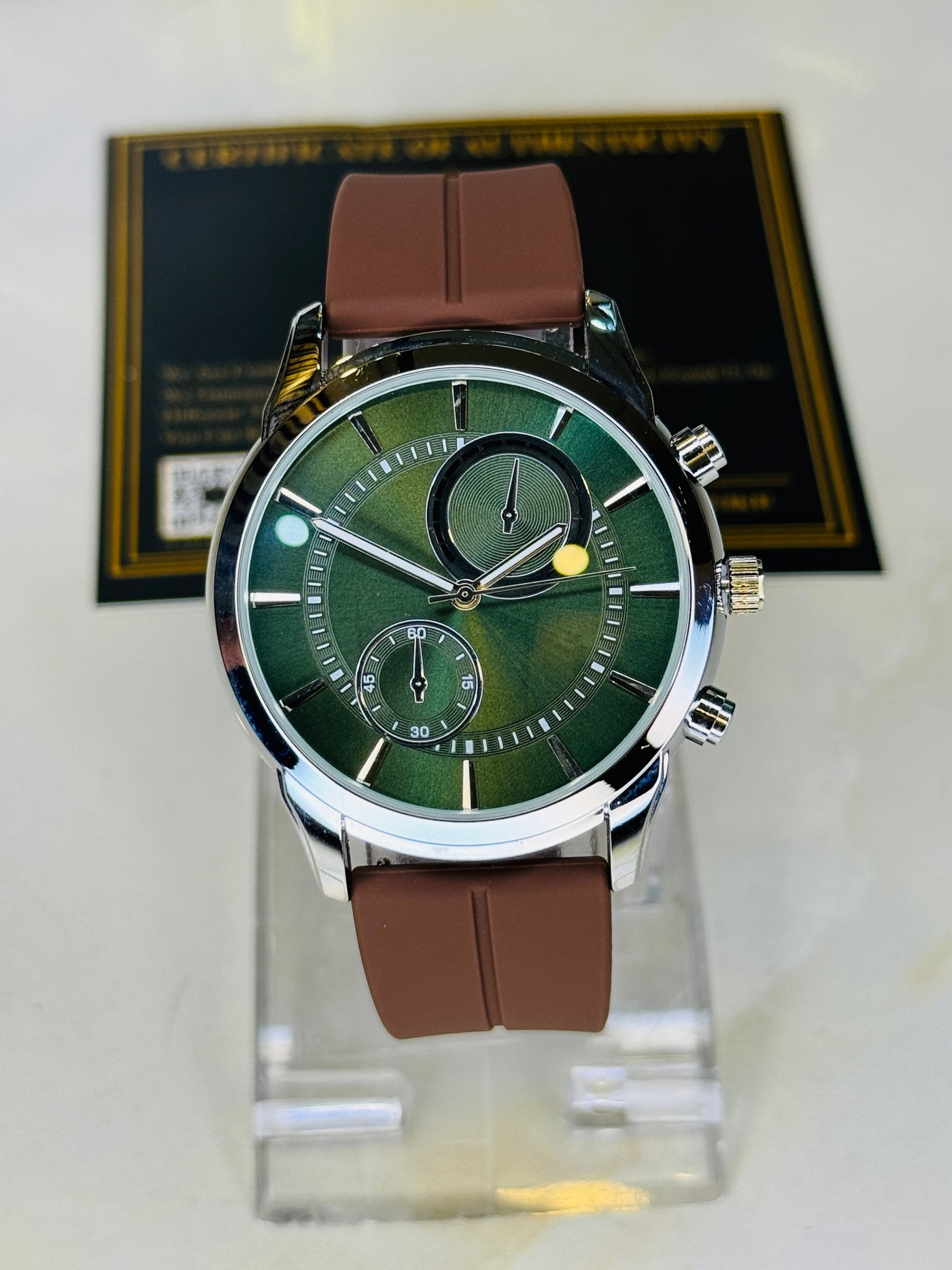 Brown Forest Polo Magnet Strap Watch