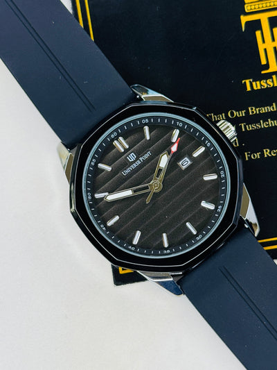 All Black Universe Octa Magnet Strap Watch