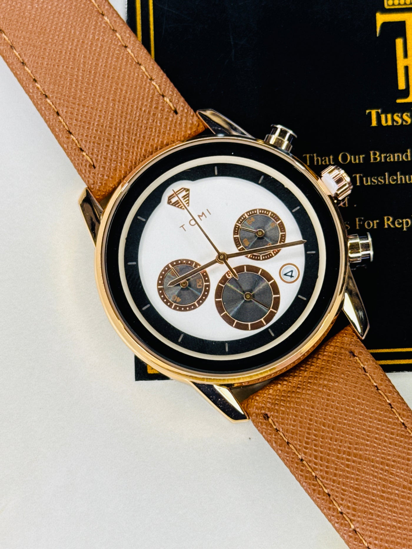 Tomi S6B Brown Rose Gold Gift Set Watch