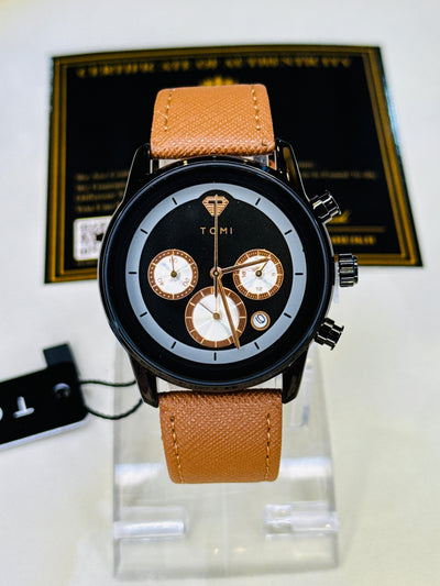 Tomi S6B Brown Black Gift Set Watch