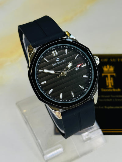 All Black Universe Octa Magnet Strap Watch