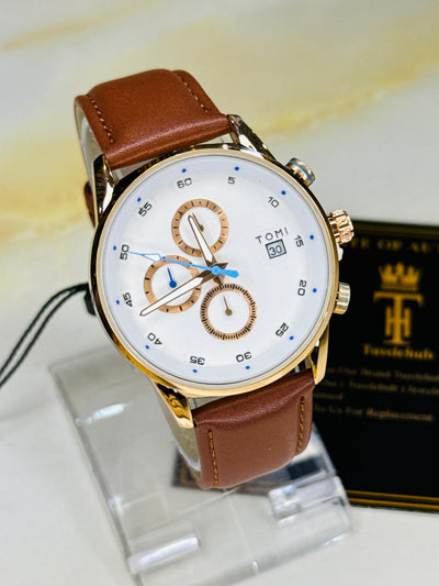 Tomi S6C Brown Rose Gold Gift Set Watch