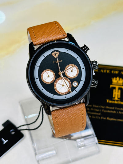 Tomi S6B Brown Black Gift Set Watch